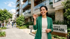Persona invirtiendo en su primera propiedad inmobiliaria"
