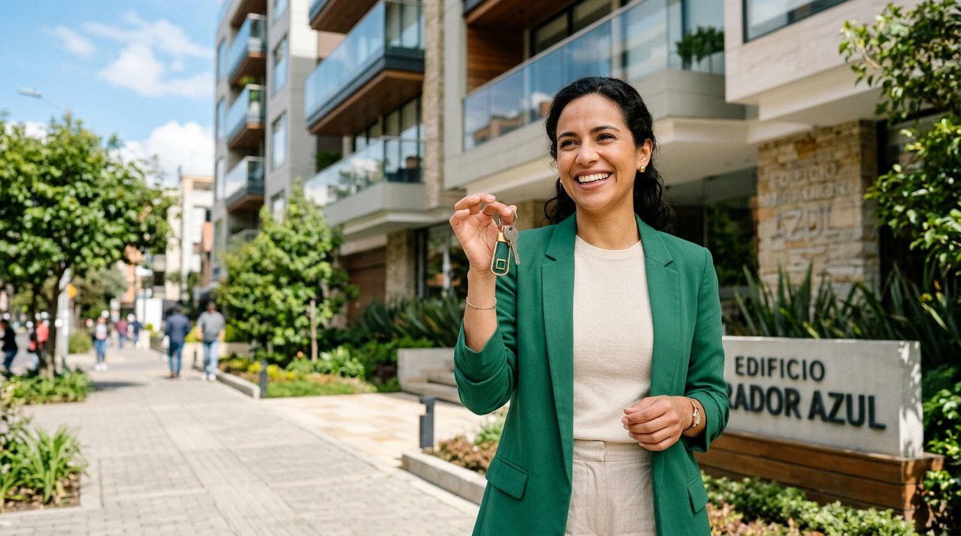 Persona invirtiendo en su primera propiedad inmobiliaria"