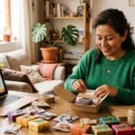 Persona gestionando su negocio propio desde casa"